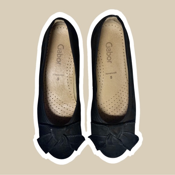 GABOR redshank bow suede ballet flats - Picture 3 of 10